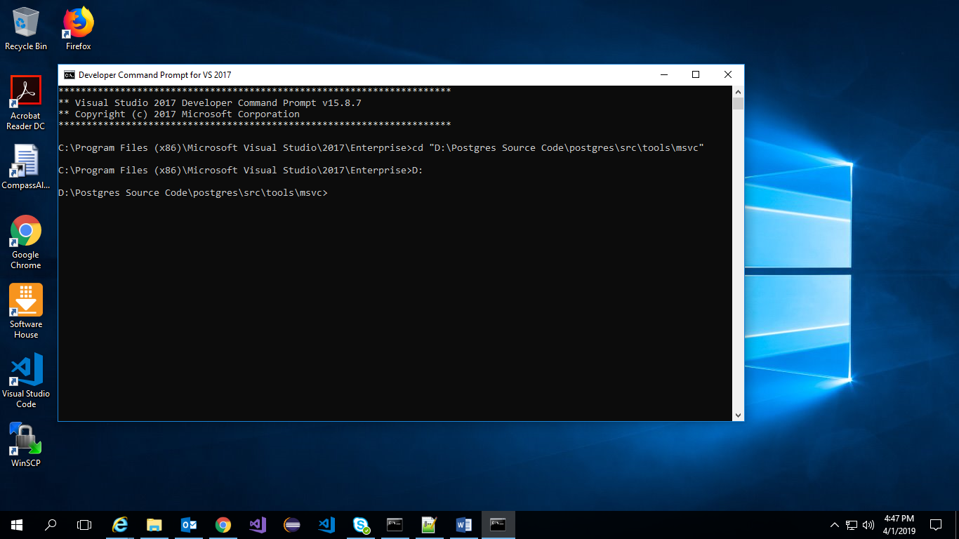 developer command prompt commands