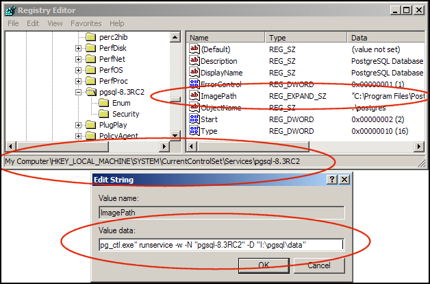 Change The Default Pgdata Directory On Windows Postgresql Wiki